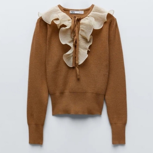 Zara Combination Ruffled Sweater (Limited Edition Collection) - Picture 2 of 11